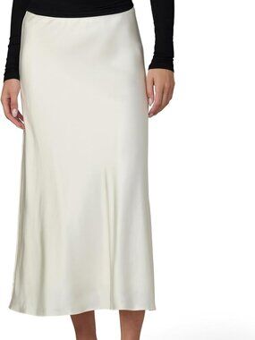 NWT Joe's Jeans Women's The INES Midi Flowy Soft Skirt | Ecru | Size M